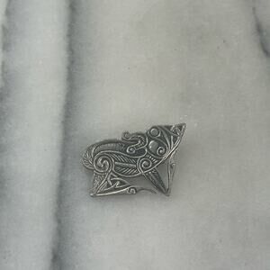 Vintage Steiff Pewter Irish Celtic Art Creature brooch